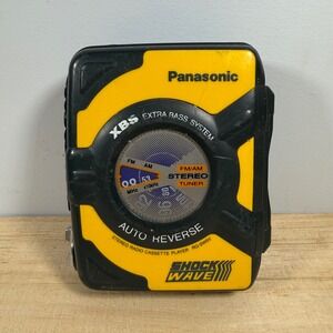 Panasonic ShockWave RQ SW5V Cassette Player Unisex OS Yellow Black Vintage XBS